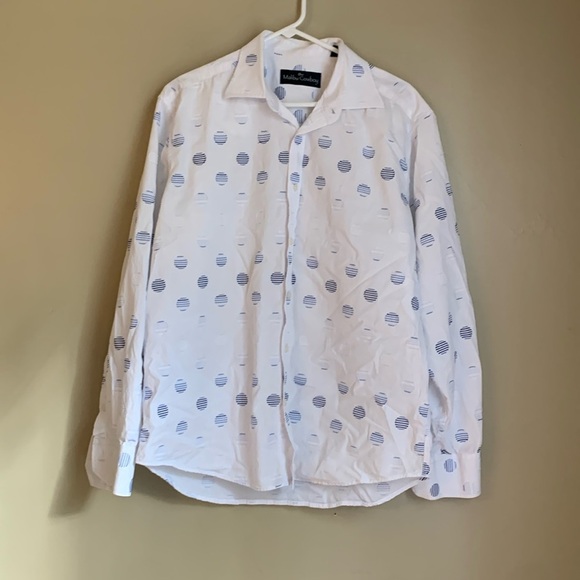 Malibu Cowboy Mens Button Down Shirt L patterned western concert festival - Picture 1 of 7